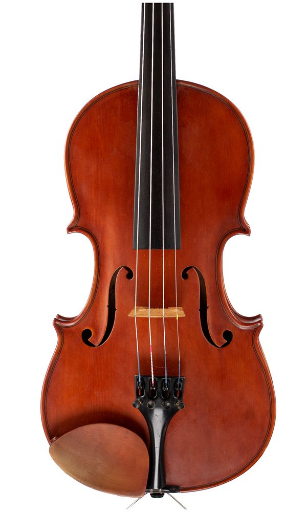 A violin, labelled Duncan McDonald
