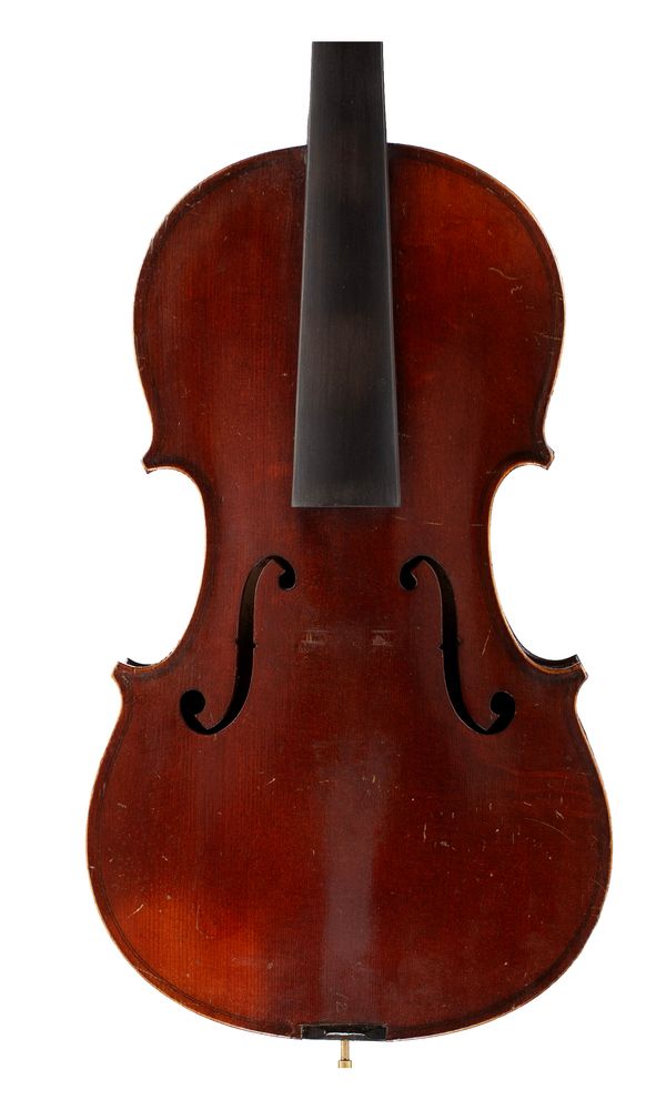 A violin, labelled Phebe