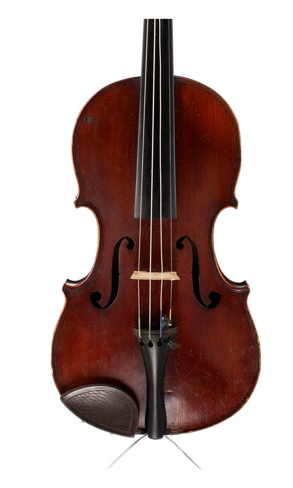 A three-quarter sized violin, unlabelled