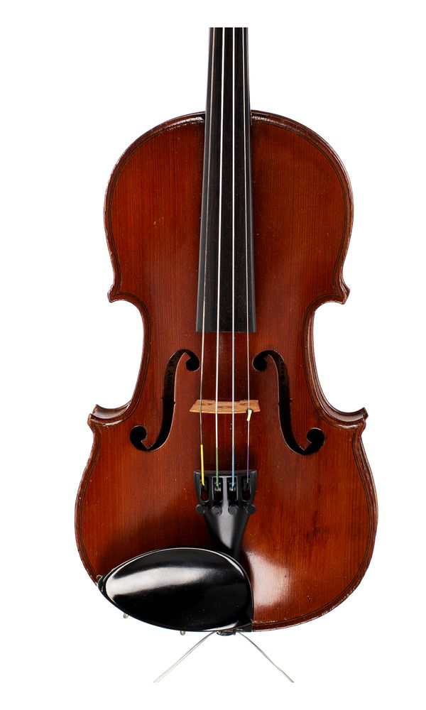 A three-quarter sized violin, labelled Antonius Stradiuarius