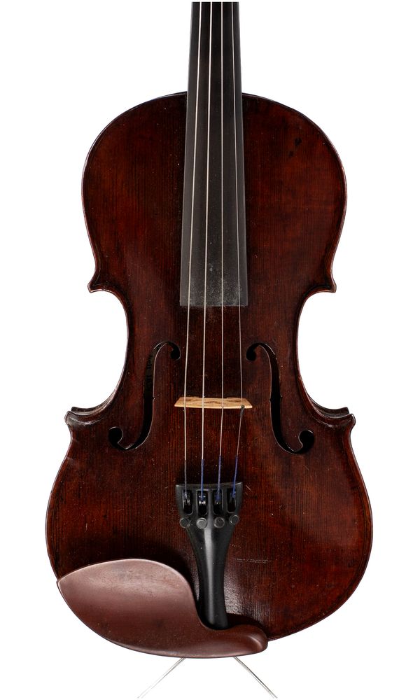 A violin, labelled Joshua Armistead Higginbottom
