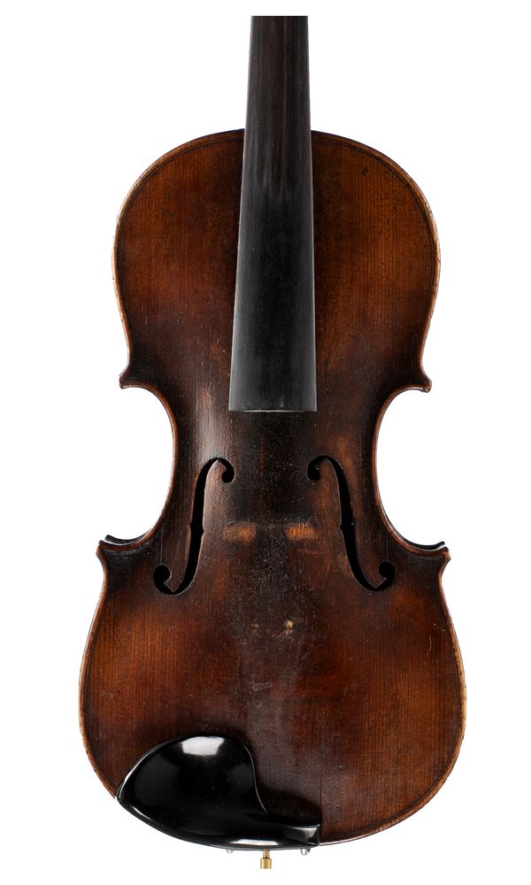 A violin, labelled Vuillaume