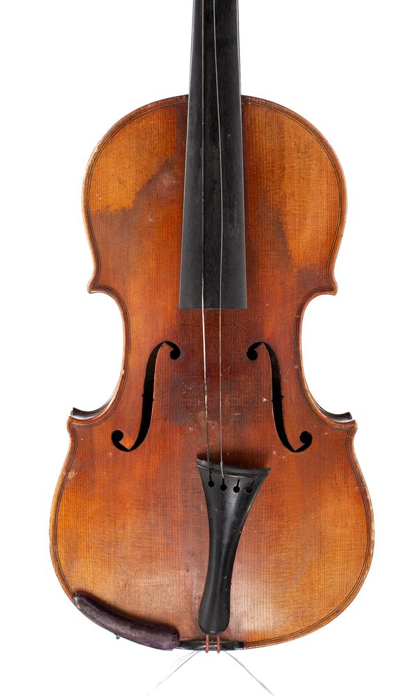 A violin, labelled Antonius Stradiuarius