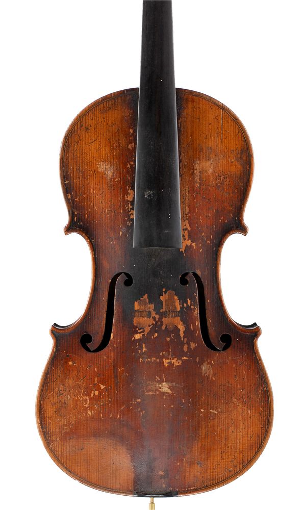 A violin, labelled Stradiuarius