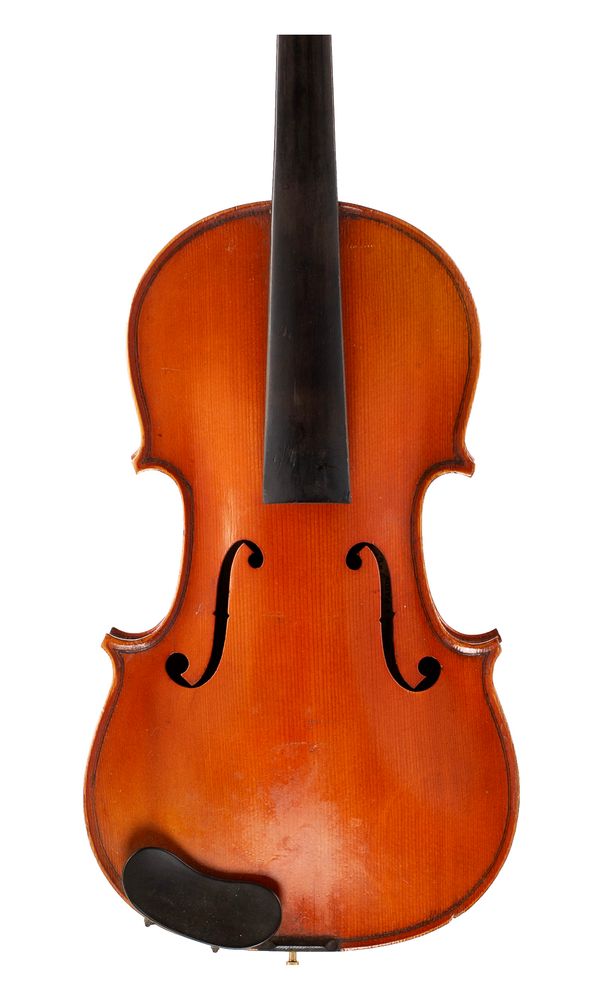 A three-quarter sized violin, labelled Jerome Thibouville Lamy