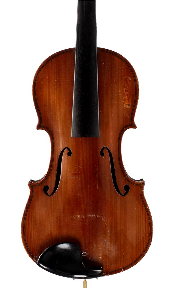 A violin, labelled Josef Guarnerius