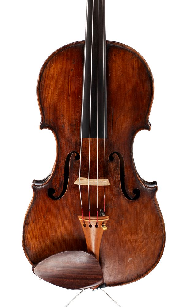 A violin, labelled Antonius Stradiuarius
