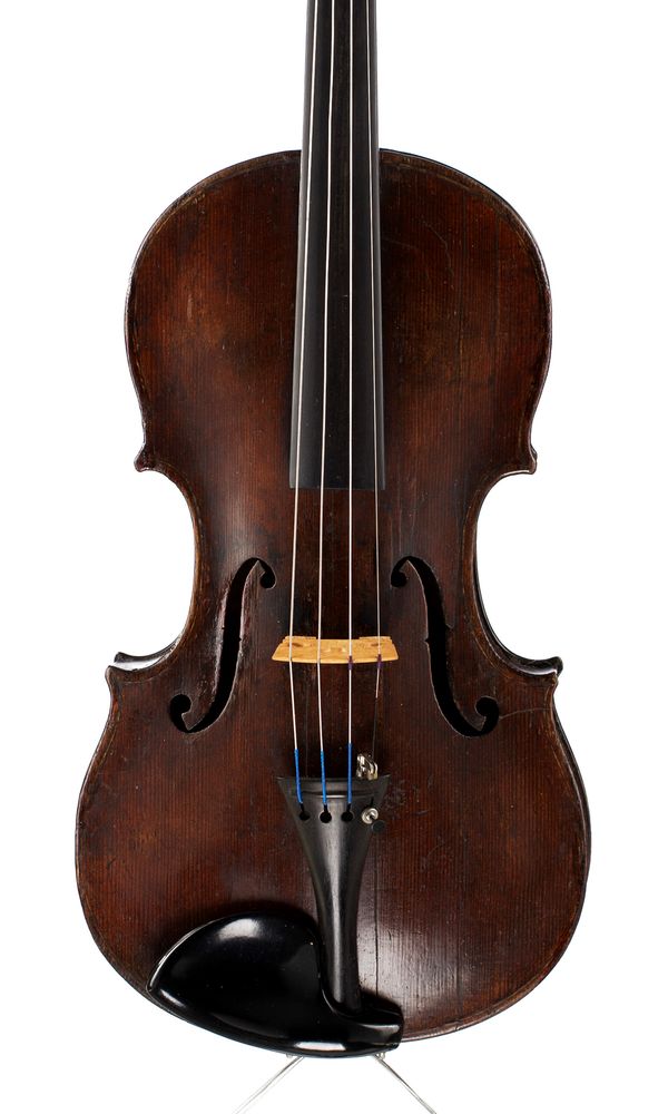 A violin, labelled David Tecchler, Romae 17..