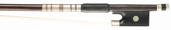 A nickel-mounted ironwood viola bow, France, circa 1850