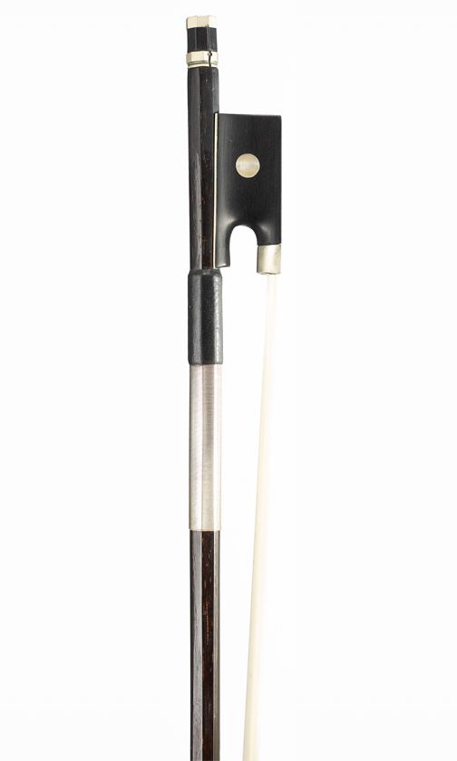 A nickel-mounted ironwood violin bow, Mirecourt, circa 1850