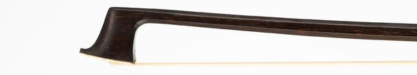 A nickel-mounted ironwood violin bow, Mirecourt, circa 1850