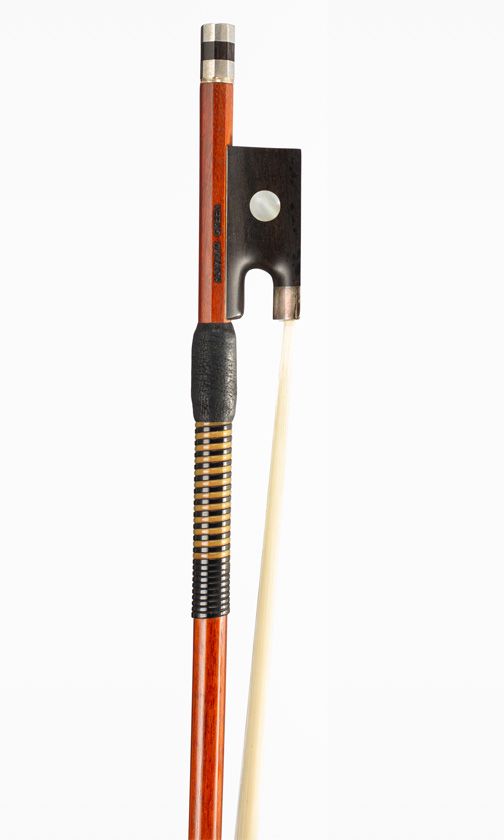 A silver-mounted violin bow by Howard Green, Fife, circa 2000