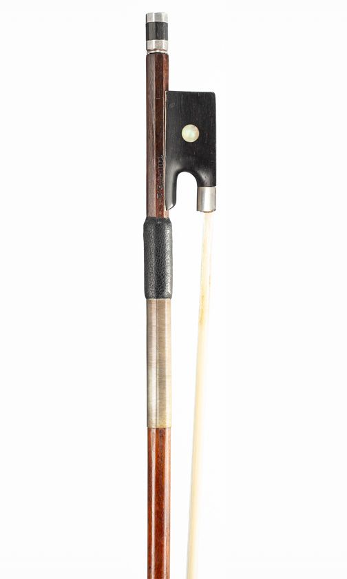 A silver-mounted violin bow, probably by Charles Nicolas Bazin, Paris, circa 1900