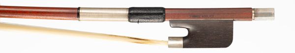 A silver-mounted three-quarter sized cello bow, Workshop of Finkel, Switzerland, circa 2000