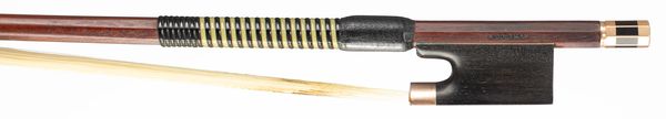 A gold-mounted violin bow by Matthew Coltman, London, circa 1980