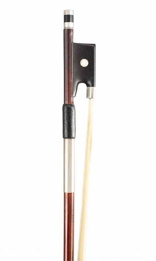A silver-mounted violin bow, probably Germany, circa 1910