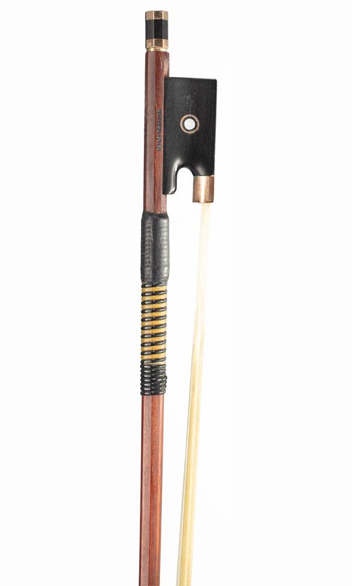 A gold-mounted violin bow by Malcolm Taylor, England, circa 1990