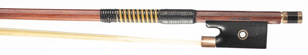 A gold-mounted violin bow by Malcolm Taylor, England, circa 1990
