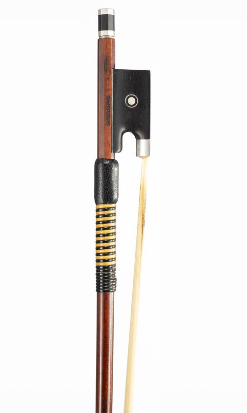 A silver-mounted violin bow by Malcolm Taylor, England, circa 1990