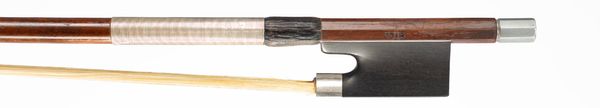 A silver and white metal-mounted violin bow, Workshop of W. E. Hill & Sons, England, circa 1920