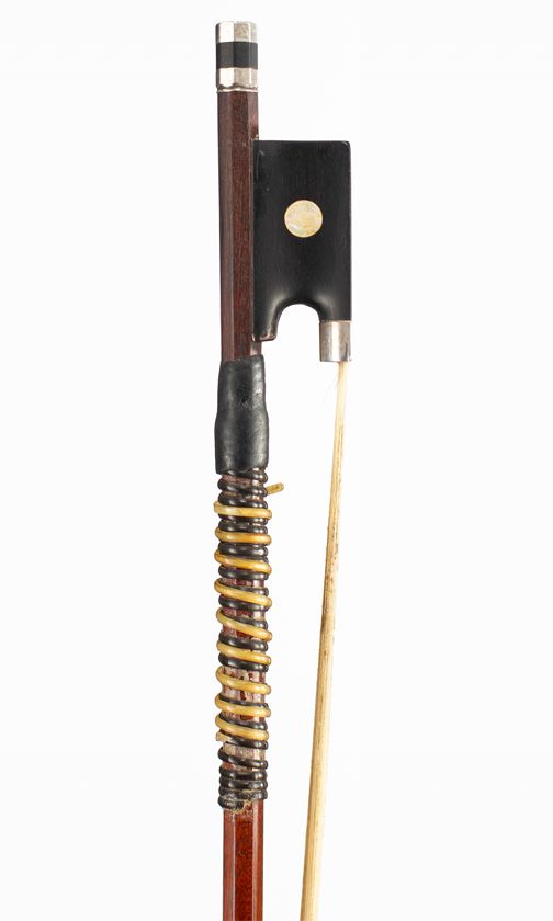 A silver-mounted violin bow by a member of the Knopf Family, Germany, circa 1940