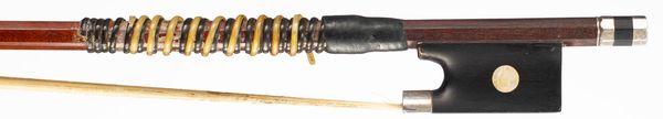 A silver-mounted violin bow by a member of the Knopf Family, Germany, circa 1940
