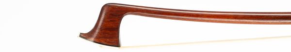 A nickel-mounted violin bow, probably by Charles Louis Bazin, Mirecourt, circa 1925