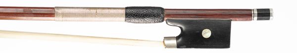 A nickel-mounted violin bow, Workshop of Robert Reichel, Germany, circa 1950