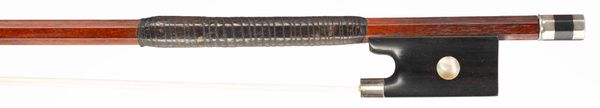 A silver-mounted violin bow, probably by a member of the Knopf Family