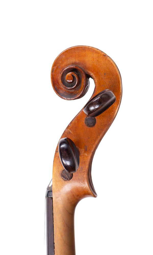 A violin by Perry and Wilkinson, Dublin, 1796 - scroll