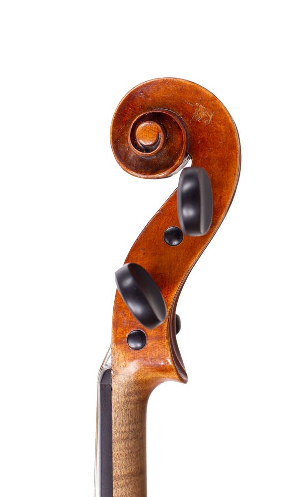 A violin, France, 19th century - scroll