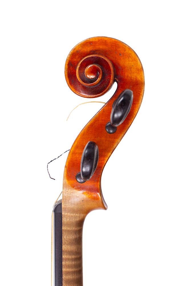 A violin, Workshop of Louis Noebe, Germany, 19th Century - scroll