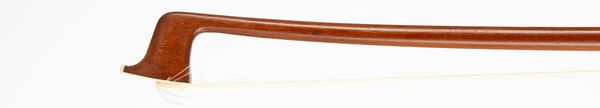 A nickel-mounted violin bow branded Gotz