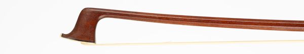 A silver-mounted violin bow, faintly branded H. A. Stohr
