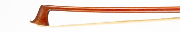 A silver-mounted violin bow, unbranded