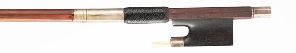 A silver-mounted violin bow. branded Finkel Atelier