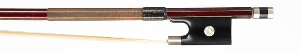 A silver-mounted violin bow, unbranded