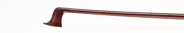 A silver-mounted violin bow, unbranded