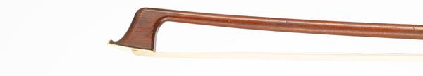 A silver-mounted violin bow, unbranded