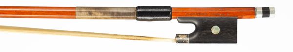 A silver-mounted violin bow, branded Alfred Knoll