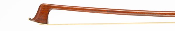 A silver-mounted violin bow, unbranded