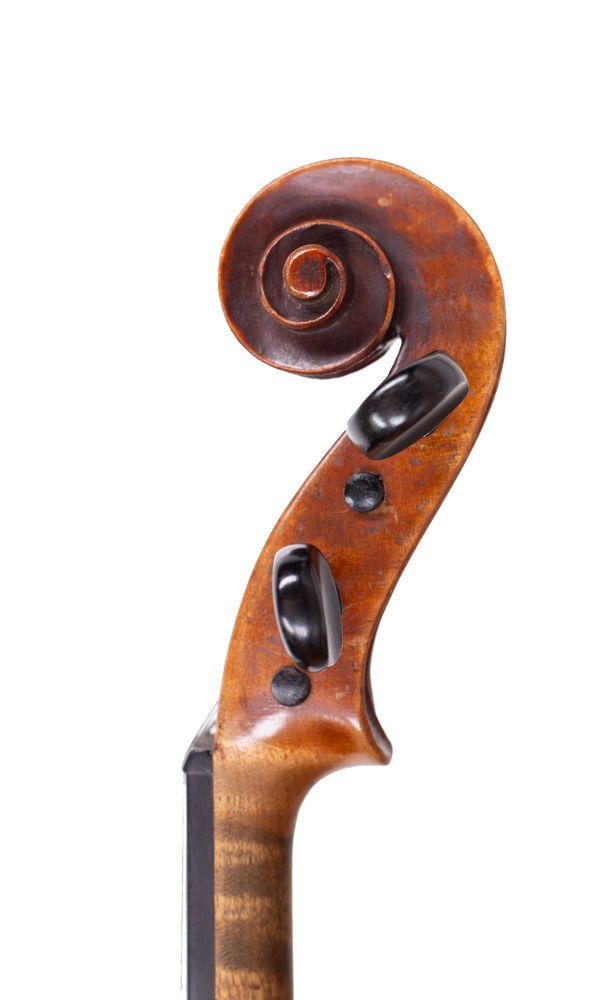 A violin, France, 19th Century - scroll