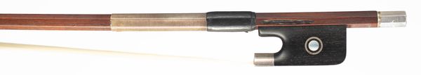 A silver-mounted viola bow, unbranded