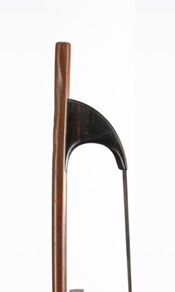 An ebony-mounted double bass bow, unbranded