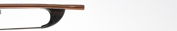 An ebony-mounted double bass bow, unbranded