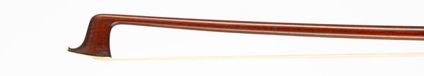 A silver-mounted violin bow, branded Rene Bernardel A Paris