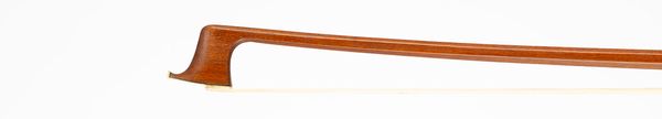 A nickel-mounted violin bow, unbranded