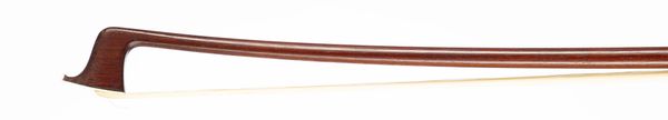 A nickel-mounted violin bow, unbranded
