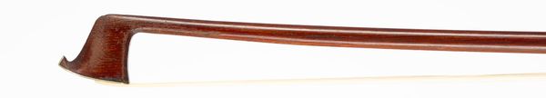 A nickel-mounted violin bow, unbranded