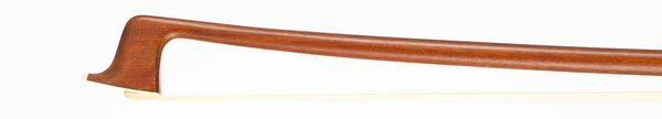 A nickel-mounted violin bow, branded W. Dorfler
